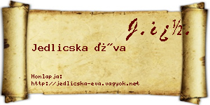 Jedlicska Éva névjegykártya
