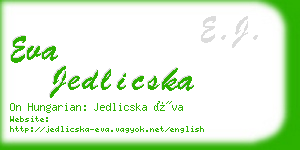 eva jedlicska business card